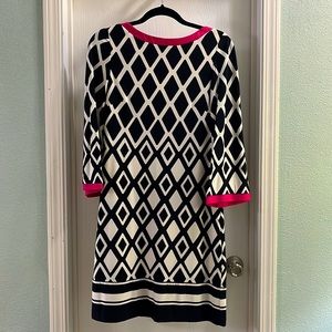 Eliza J Size 8 Geometric Print Sheath Dress